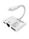 Promate USB Hub, 3 In 1 Rj45 Ethernet Lan Wired Network Adapter With USB Otg Camera Adapter Kit And 2A Pass-Through Charging And Syncing Adapter For iPhone Xs Plus/iPad/iPad Pro, Gigalink-I White
