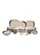 Royalford 64-Piece Dinner Set Green/Beige