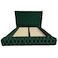 In House Valencia Velvet Bed Frame - Single - 200x100 cm - Dark Green