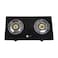 AFRA Two Burner Gas Stove, Compact Design, Ceramic Ignition, Tempered Glass Top, Easy-To-Clean, Stainless Steel Housing, G-MARK, ESMA, ROHS, And CB Certified, AF-0002GSBK 2 Years Warranty