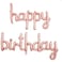 Party Propz Rose Gold Happy Birthday Letter Foil Balloon Set