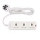 3-way universal socket with indicator Light and 2Meter cable