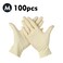 Generic-(M)100 Pcs/Disposable Gloves Thick Powder-Free Rubber Latex Stretchy Gloves Sterile Food Safe Grade for Home Food Laboratory Use