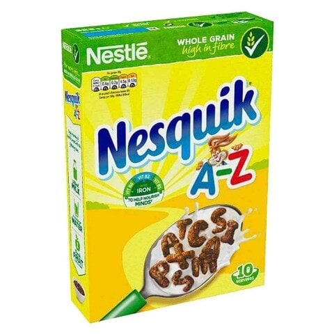 Buy Nestle Nesquik Alphabet Whole Grain Cereal 325g in Kuwait