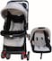Lovely Baby Pram Baby Stroller For Kids With Car Seat Lb 6622 - Grey