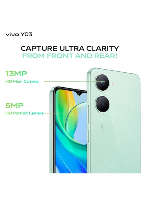 Vivo Y03 Dual Sim 4GB RAM 128GB 4G Gem Green