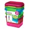 Sistema Rectangular Plastic Lunch Box Set Multicolor 400ml x 3 Pieces