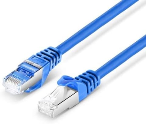 DKURVE CAT6A SSTP/SFTP Booted 10Gigabit/Sec 550MHZ Copper Ethernet Cable -  Patch cord  3 Meter - BLUE