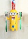 Generic Toothbrush Holder With Automatic Toothpaste Dispenser And Brush Cup Yellow 19X8X6.2Centimeter
