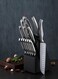 Master Chef 15-Piece Kitchen Knife Set, Black/Silver