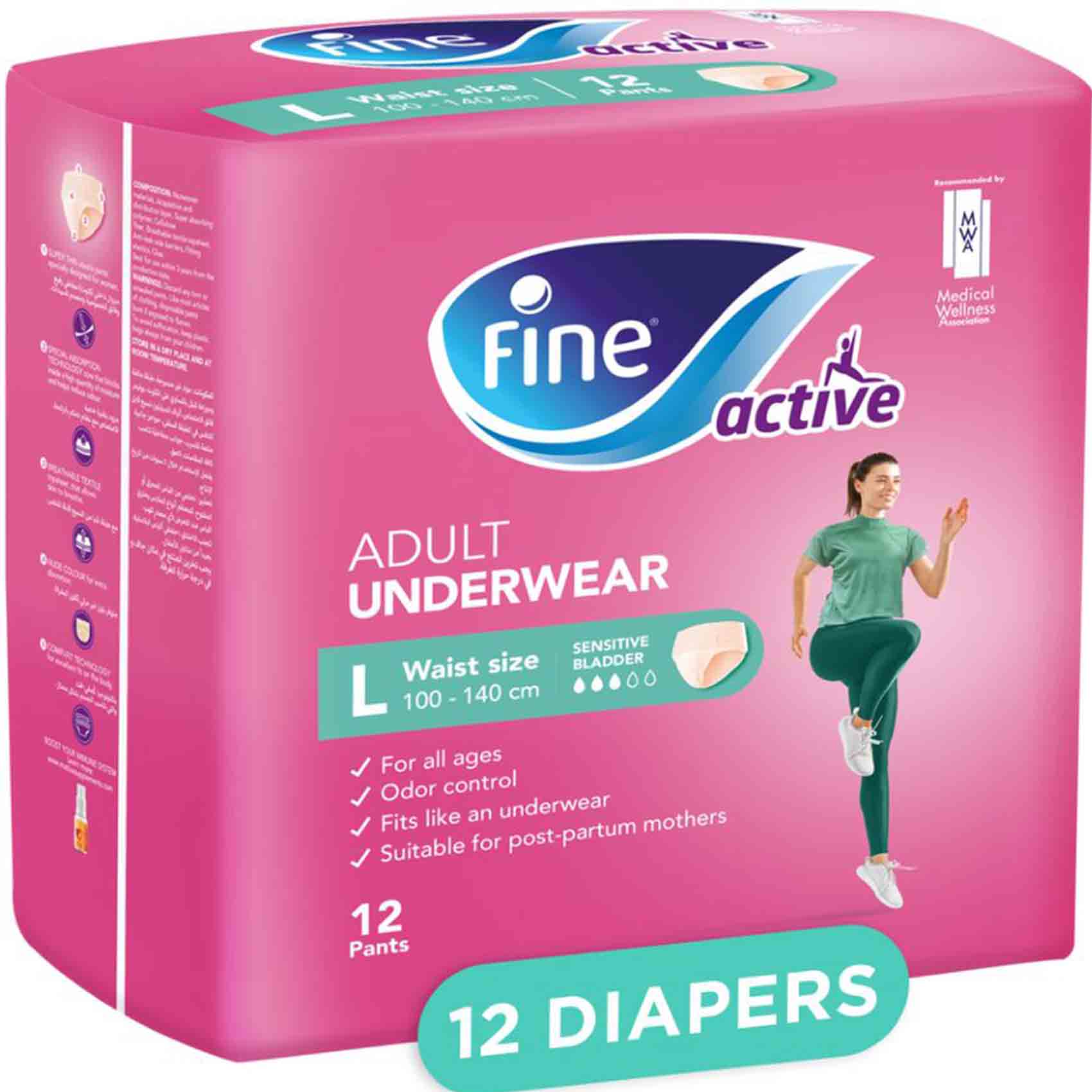 Fine Adult Diaper Size Large 12 Diaper