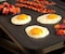 Go2Camps Korean BBQ Tray-Humburger Tray for Double Burner Camping Stove Top Barbeque Grill Pan Tray-Hotplate Pan Tray Black