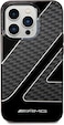 CG Mobile AMG Transparent Double Layer Case With Checkered Flag Pattern Crystal Case/Bumper Protection/Anti-Explosion/Anti-Fall/Anti-Scratch Compatible With iPhone 14 Pro 6.1" (Black)