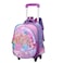 Baby Backpack 3Pcs For Baby Girls 1 lunch 1 Pencil Box And 1 Bag With Adjustable Strap For School 2 Wheels 14 Inch