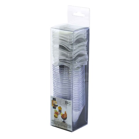 Fun Verrine Crystal Mini Square Cups With Lid Clear 57ml 25 PCS