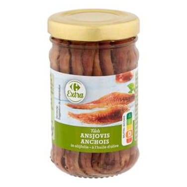Carrefour Anchovy Filet In Olive Oil 100G