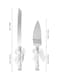 Generic Stainless Steel Wedding Cake Knife Set Silver 34x3.5x10cm