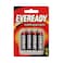 Eveready Alkaline Battery Super Heavy Duty AA 4 Batteries Black