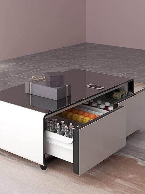 Star Track Smart Touch Table of Capacity 135 liter with two Refrigerator Doors, Supports Bluetooth, Music Player and USB Charging with Wireless charging with Surrounded Speaker
