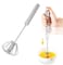 Markq Semi-Automatic Egg Whisk, 10 Inch Stainless Steel Handheld Whisk For Home Blending, Milk Frother, Whisking, Egg Beating, Stirring, Hand Push Rotary
