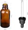 Dreamslink Amber Refillable Empty Glass Bottles With Dropper For Essential Oils Aromatherapy Blends Perfume (30ml / 1OZ), 6 Pieces