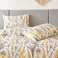 Luna Home King Size 6 pieces, duvet cover set, green plant leaf design.