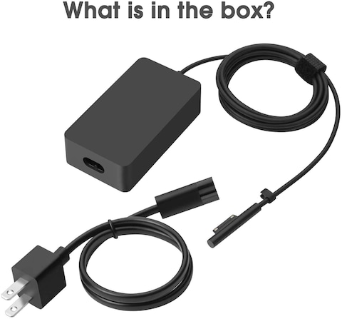 Ntech Surface Pro Charger, Surface Book Charger 44W 15V 2.58A Power Supply Compatible Microsoft Surface Pro 6 Pro 5 Pro 4 Pro 3 Surface Laptop 1/2 Surface Go With Travel Case