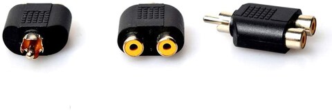 RCA Male to 2XRCA Female ADAPTER -- Pack of 3 Pcs