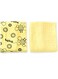 Milk &amp; Moo 2-Piece Swaddle Blanket Set Cotton Yellow/Black/White 110X110cm