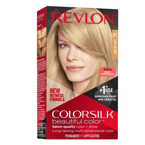 Revlon Colorsilk Permanent 3D Hair Color 81 Light Blonde