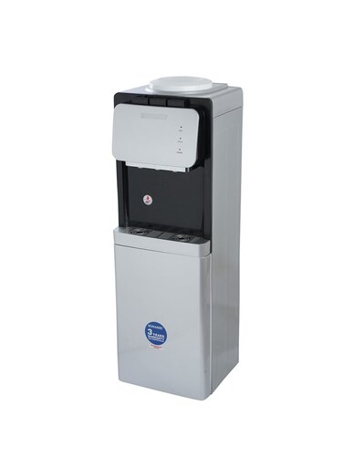 Sonashi 3 Tap Hot &amp; Cold Free Standing Water Dispenser With Refrigerator Cabinet SWD-53 Silver