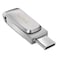 SanDisk Ultra Dual Drive Luxe USB Type-C Flash Drive 64GB Silver