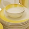 Royalford Melamine 64 Pieces Melamine Dinner Set, White, Rf8102