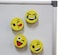 Generic Viz-Pro Magnetic Smiley Face Circular Whiteboard Eraser / 4 Pack Of 2" Dry Erase Erasers