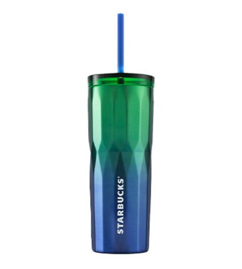 Starbucks Tumbler Cold Cup Stainless Steel Alaska [Blue-Green] - 16oz (473ml)