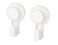 Hook with suction cup, white,2pack