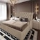In House Taj Mahal Linen Bed Frame - Queen - 200x150cm - Light Beige