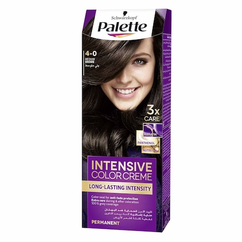 Schwarzkopf Palette Permanent Intensive Hair Color Cream 4-0 Sparkling Brown 50ml