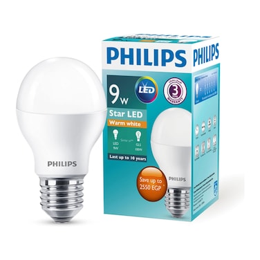 Philips E27 Star Led Bulb - 9 Watt - Warm White