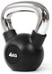 Max Strength 4Kg-Rubber Coated Kettlebell Weights For Women Men - Solid Cast Iron Weights With A Special Protective Bottom, Kettlebell Weights Set