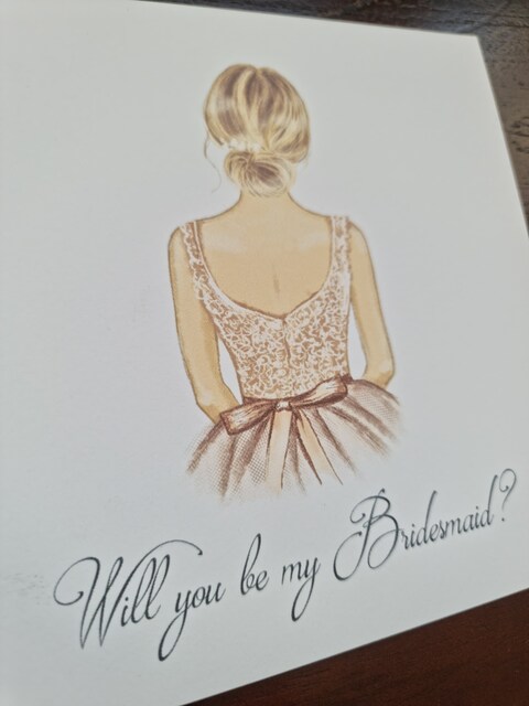 Blonde Bride - will you be my Bridesmaid?