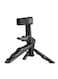 Generic - Universal Mini Phone Tripod Stand With Adjustable Clip Holder Black