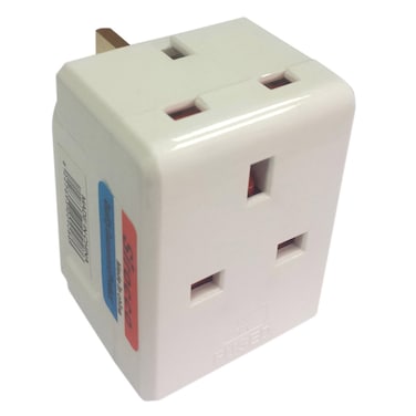 Sirocco 13 AMP Adaptor 928 White