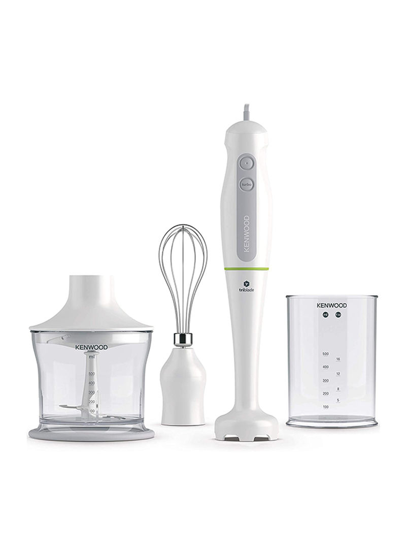 Kenwood Electric Triblade Hand Blender 600W HDP104WG White/Clear