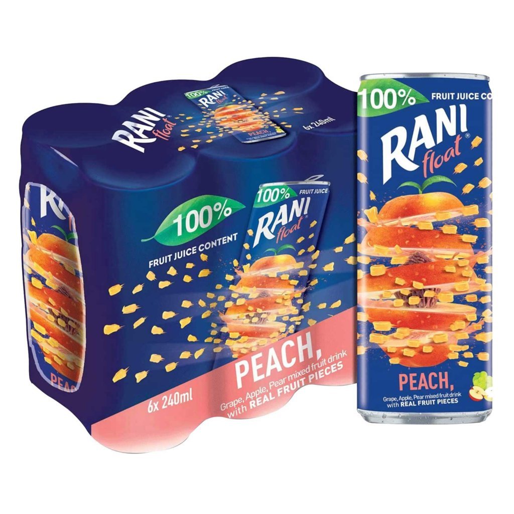 Buy Rani Float Peach Fruit Juice 240ml x Pack of Online