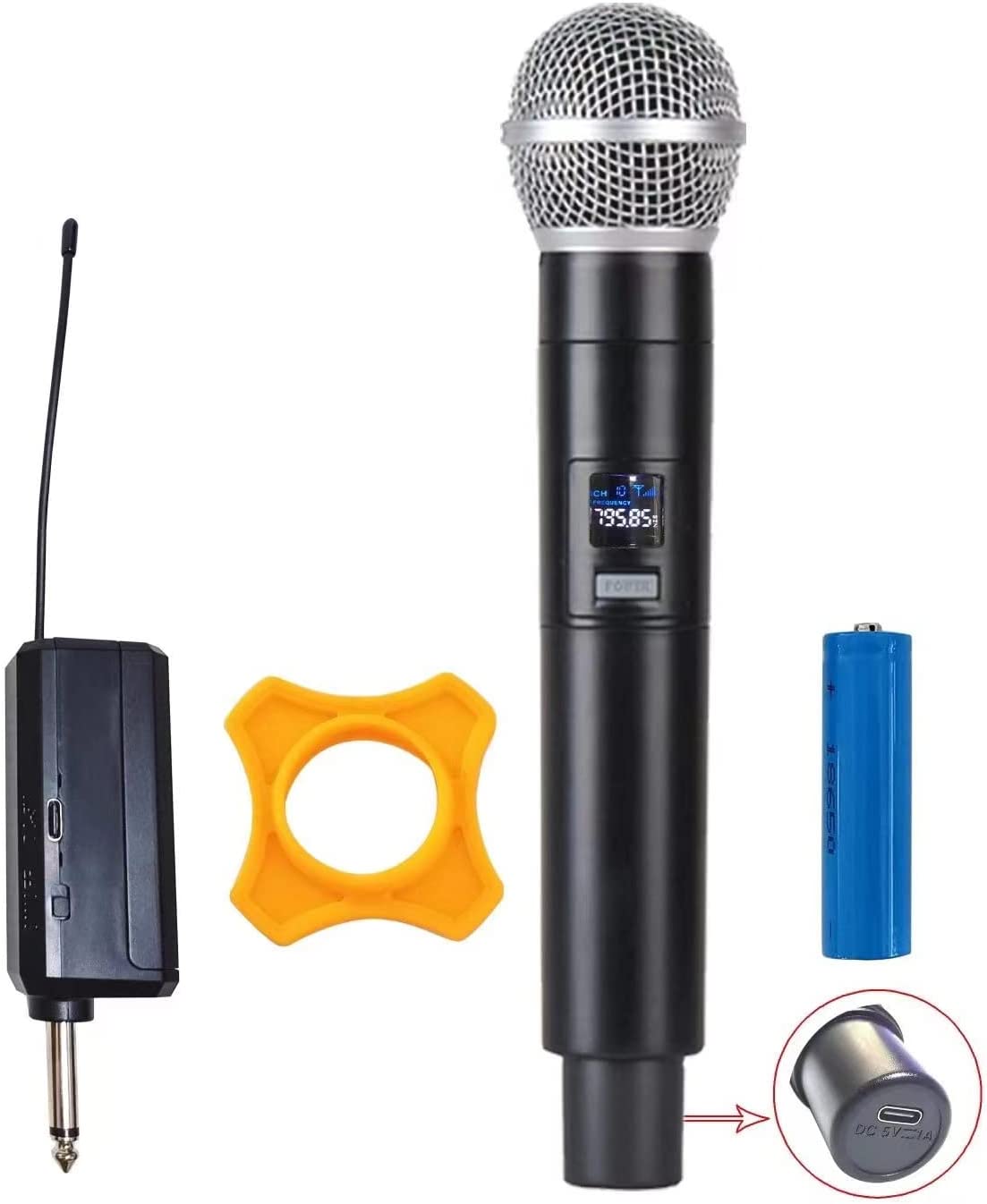 Buy Mike Music Wireless Microphone, Mic with Rechargeable Receiver ...