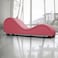 In House Romantic Chaise Longue Luxury And Romantic Design Sofa With Bed Mode Of Velvet Fabric With Lower Decorative Silver Buttons - Dark Pink