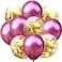Party Propz - Party Propz 10 Pcs Pink Chrome And Confetti Balloons For Birthday Decoration Items Or Happy Birthday Balloons For Decoration