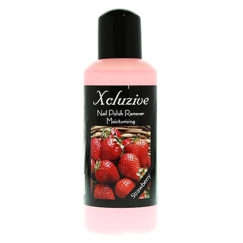 Buy Xcluzive Strawberry Flavoured Nail Polish Remover Pink 120ml in UAE