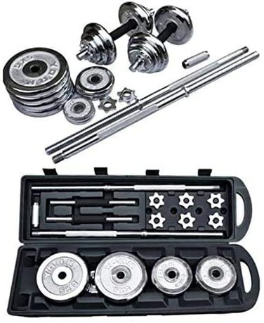 Marshal Fitness York Dumbbel Set 50 kgs With Carriynig Box Dumbbell fitness and sports goods weightlifting barbell combination 50KG set paint dumbbell set can be freely disassembled-Mf-0132